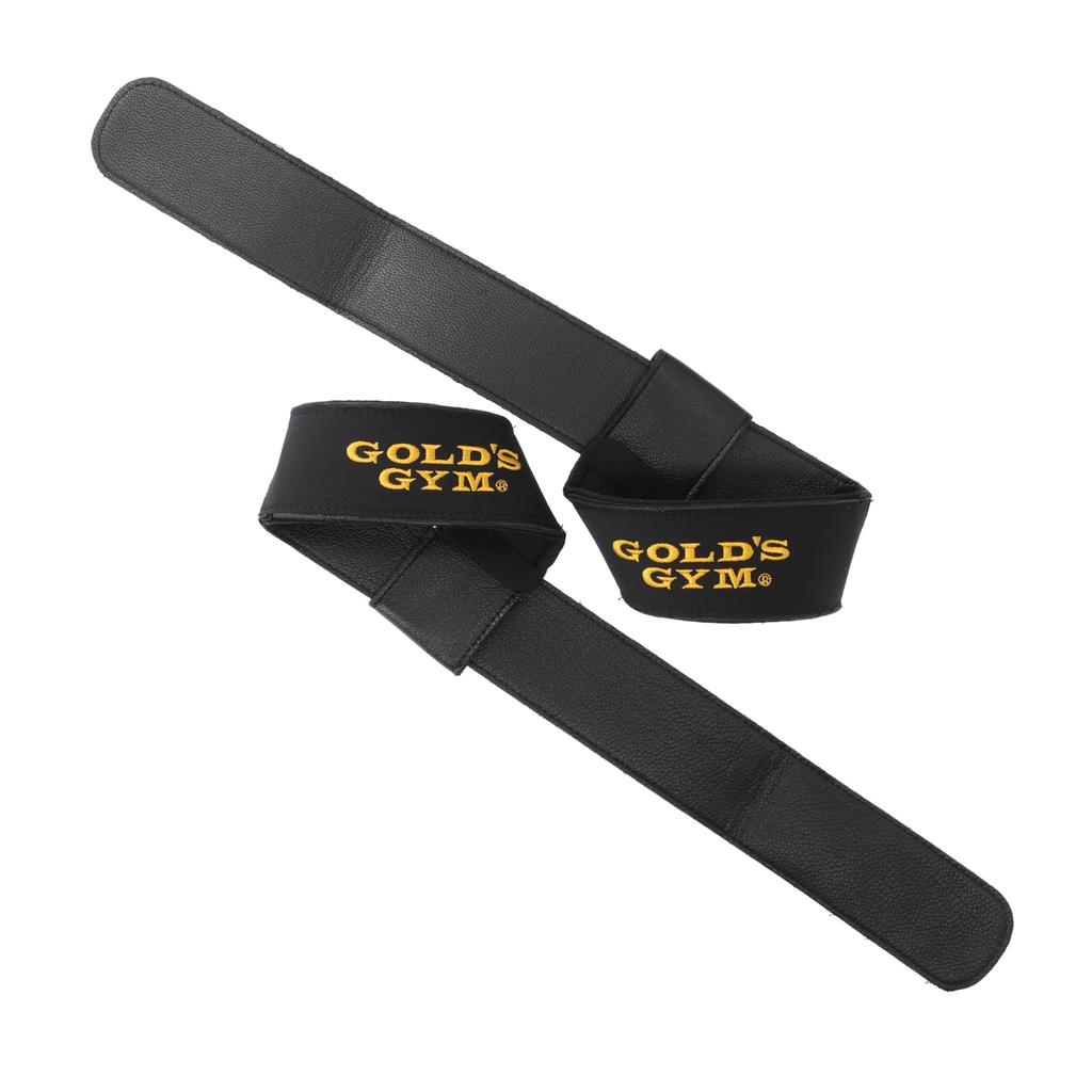 GYM Leather Wrist Strap G3550 Beginners to Improves Grip Strength and Targets Targeted Training for Lat and Seated Rowing Gym Preferred by Gym GOLD'S