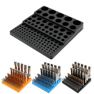 Aufbewahrungsschale für Fräserbits mit 131 Löchern, Aufbewahrungsbox für Bohrer und Schaftfräser aus Kunststoff für 4 – 32 mm Fräswerkzeuge