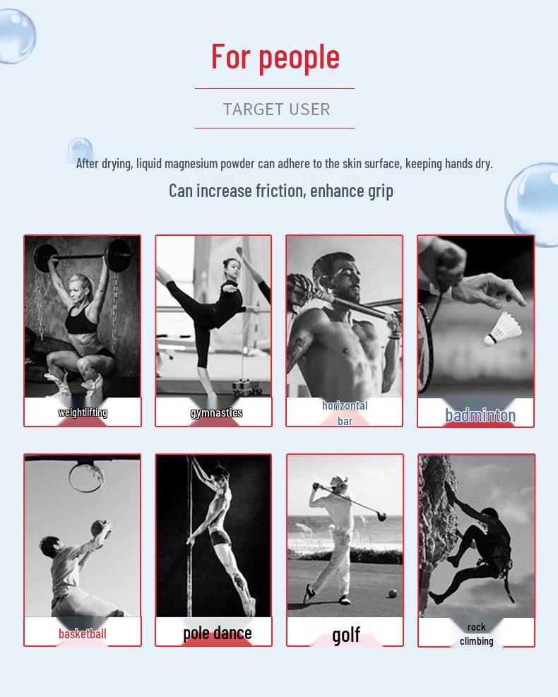 Transparent Anti-Slip Liquid Chalk for Pole Dancing