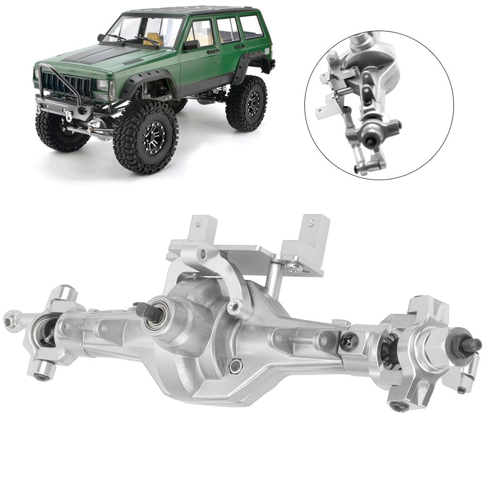 RC Car Metal Front Axle Assembly for HSP 94180 RGT 18000 1 10 Crawler Type Truck Silver
