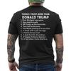Thing I Trust More Than Donald Trump Funny Political Humor ON BACK T-Shirt