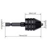 Electric Grinding Accessories Three Jaw Conversion Chuck 0.3-6.5mm Hexagonal Handle Rear Push Chuck Twist Drill Chuck