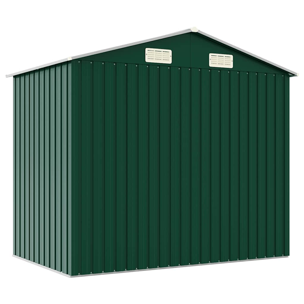 Garden Shed Green 205 x 129 x 183 cm Galvanized Steel