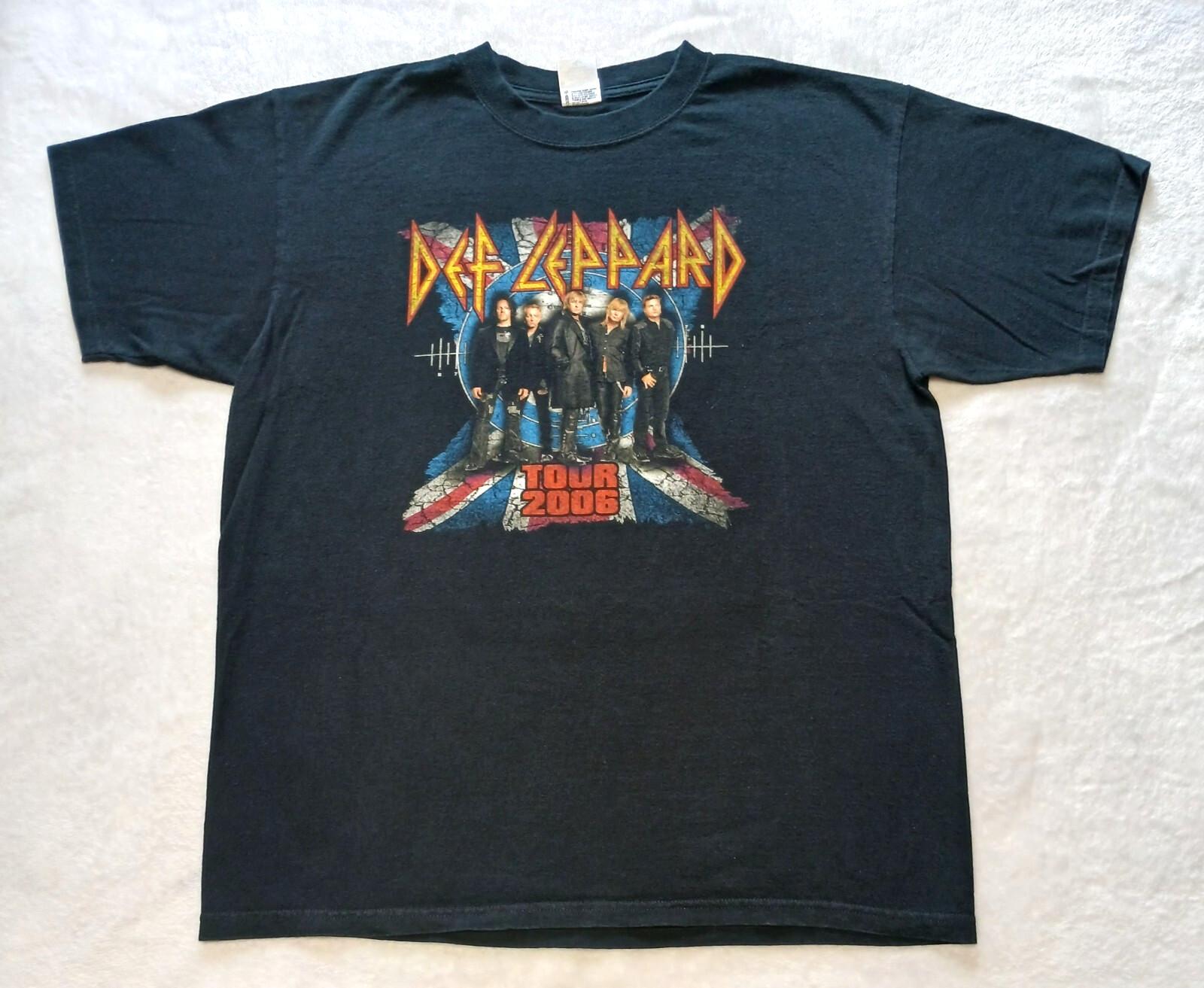 Vintage Def Leppard T Shirt L Rock Brigade Tour 2006 Double Sided Band Music Y2K L