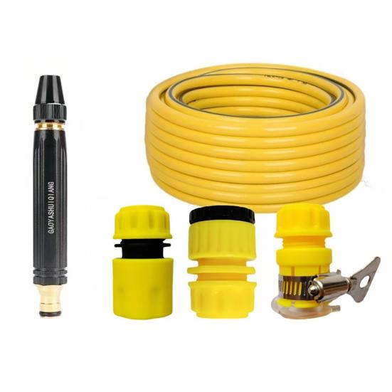 High-Pressure Nozzle And Hose, Home Car Wash Nozzle, Adjustable Booster Nozzle And 16Ft or 32Ft Hose for Garden Watering Vehicle Cleaning