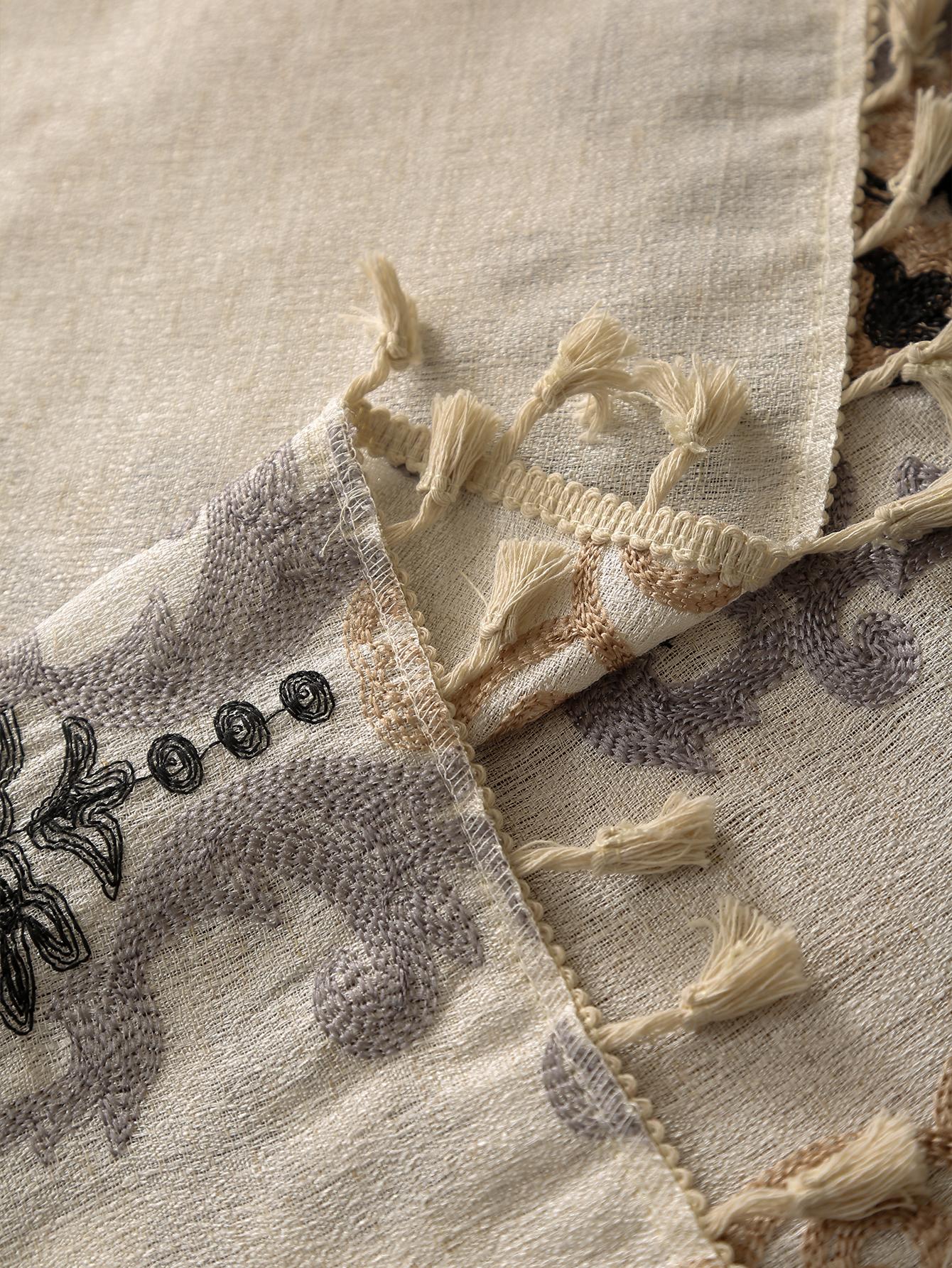 

Винтажная Элегантная Европейская Вышивка Цветами Скатерть Покрывало Ткань Кофейный Столик Обеденный Стол Льняная Скатерть Кухня Гостиная 140x100cm хаки