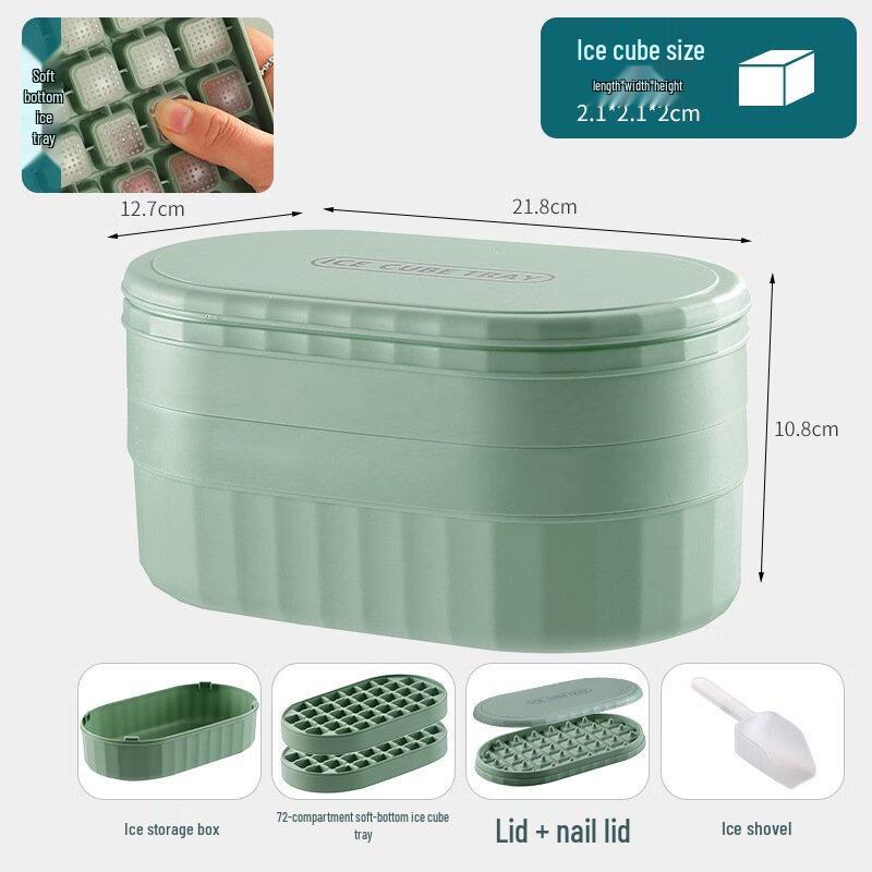 Wutuo Press-Type Ice Cube Tray with Storage