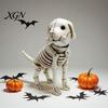 Weather Resistant Garden Statues Skull Puppy Resin Figurine, Halloween Retro Skeleton Dog Statue, Aged Sculptures Gothic Desktop Ornament for Bars And