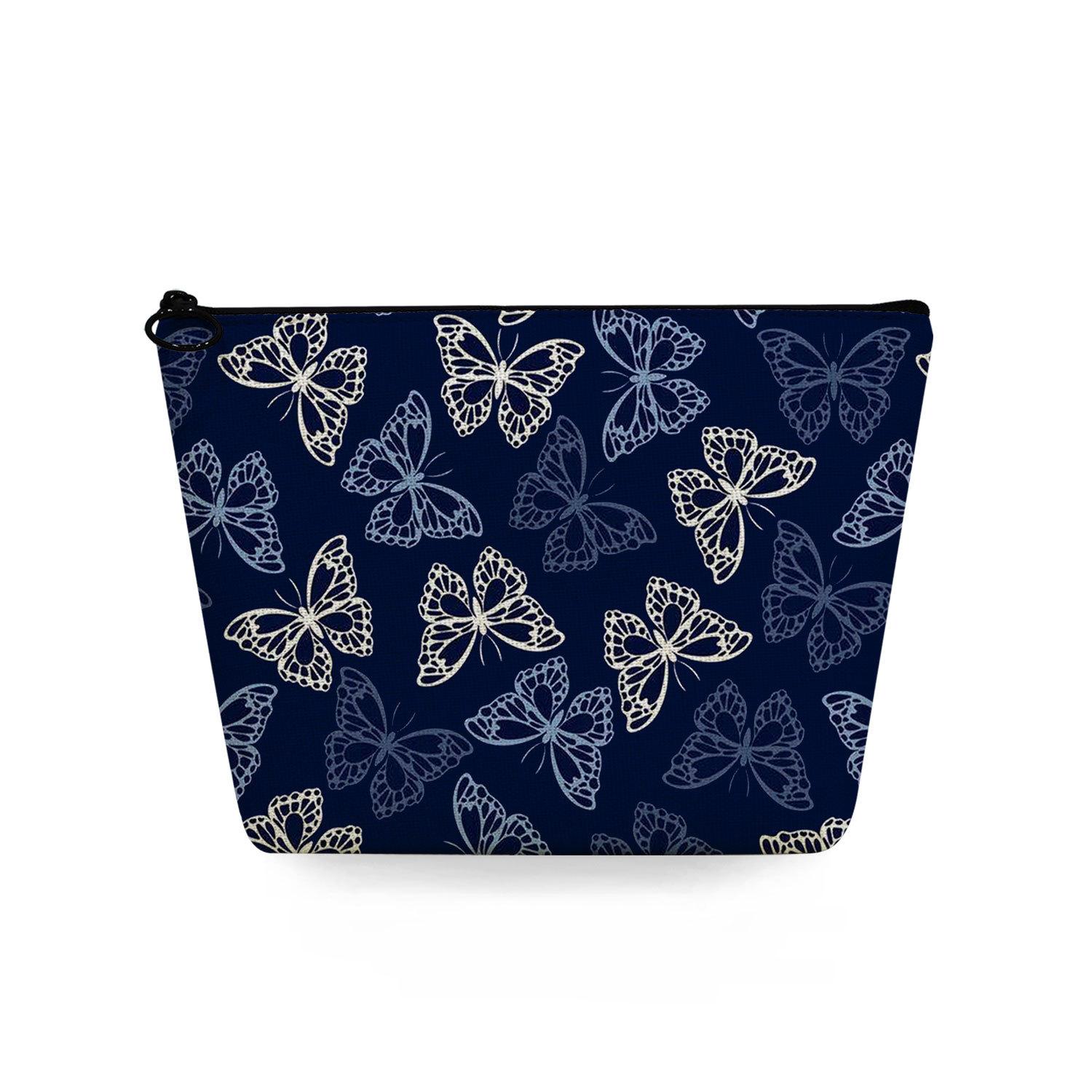 Women Butterfly Print Cosmetic Bag Toiletries Organize Travel Storage Case 6722