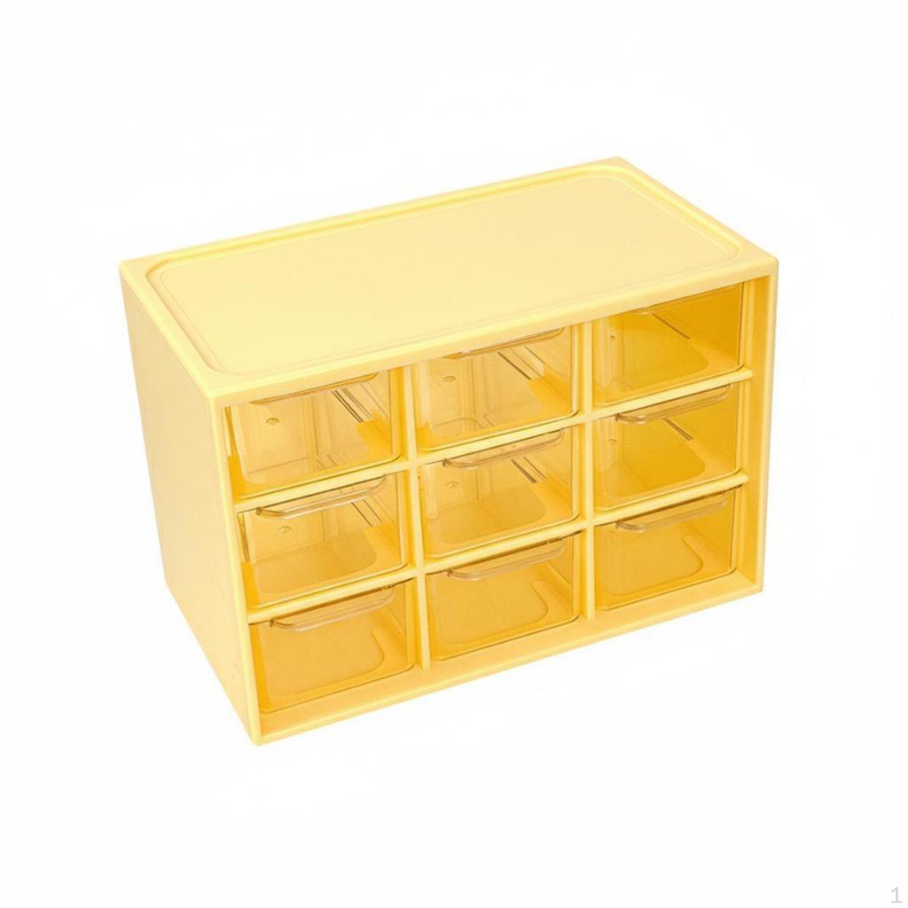 Transparent Bead Organizer Large Capacity 9Drawer Storage Box SpaceSaving 9 Drawer for