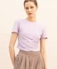 FORMATIVE Overlap Shirred Short Sleeve Fmst404_Powder Lilac