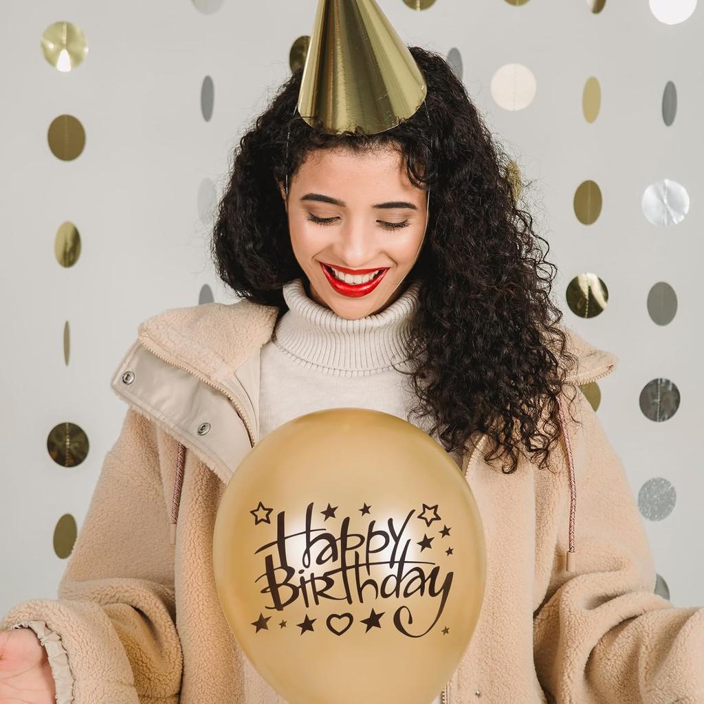 Birthday Sticker for Hippy Letter Ballon Letters (Random Color) 5pcs Stickers Happy Birthday Party Supplies Decals Paster Balloon