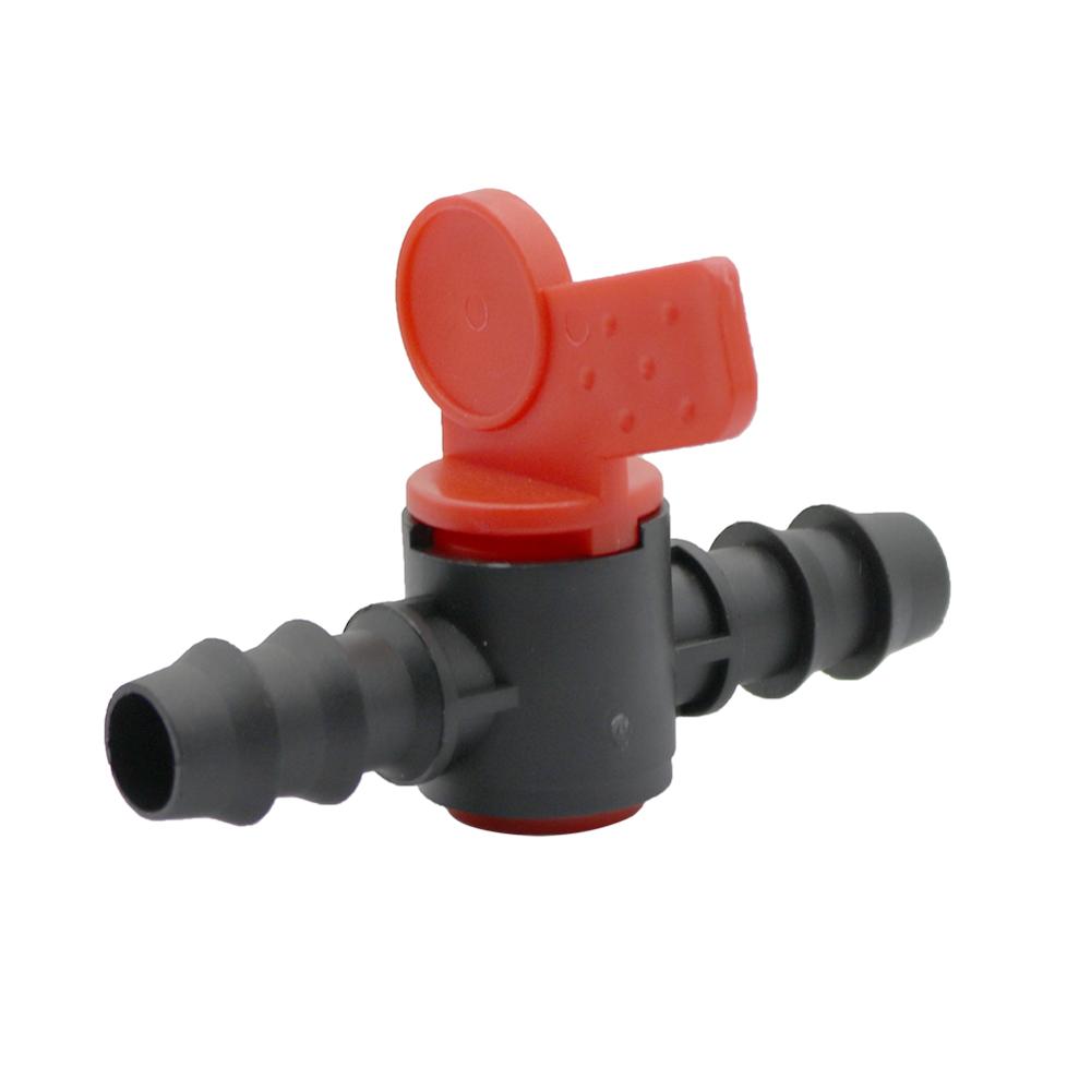 5 Pcs New Valve With Double Barb Irrigation Water Flow Control Hose Connection Size 13mm Used To Homebrew Drip Irrigation System