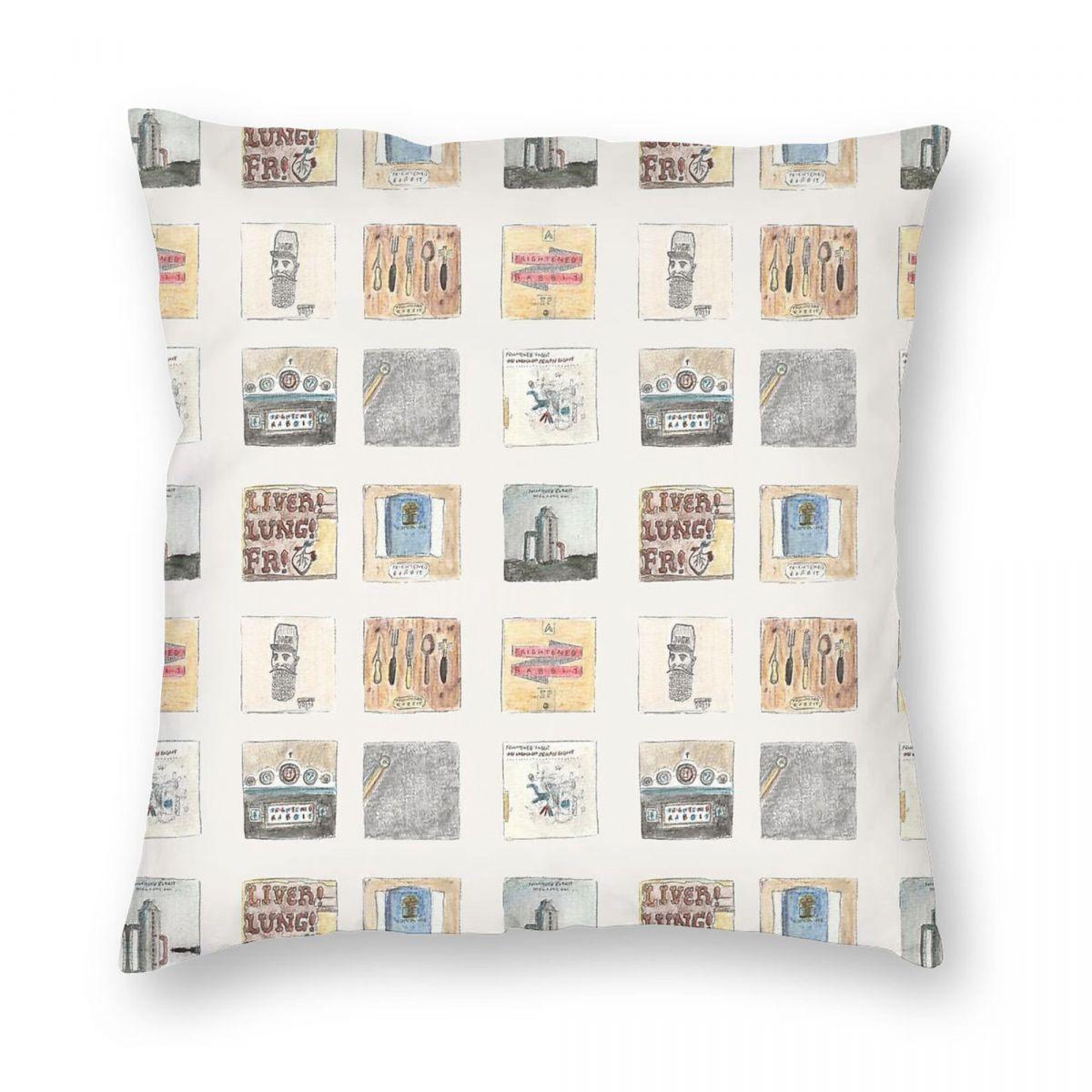 Frightened Rabbit Watercolour Albums Square Pillowcase Polyester Linen Velvet Printed Decor Pillow Case Home Cushion Cover 30x30cm