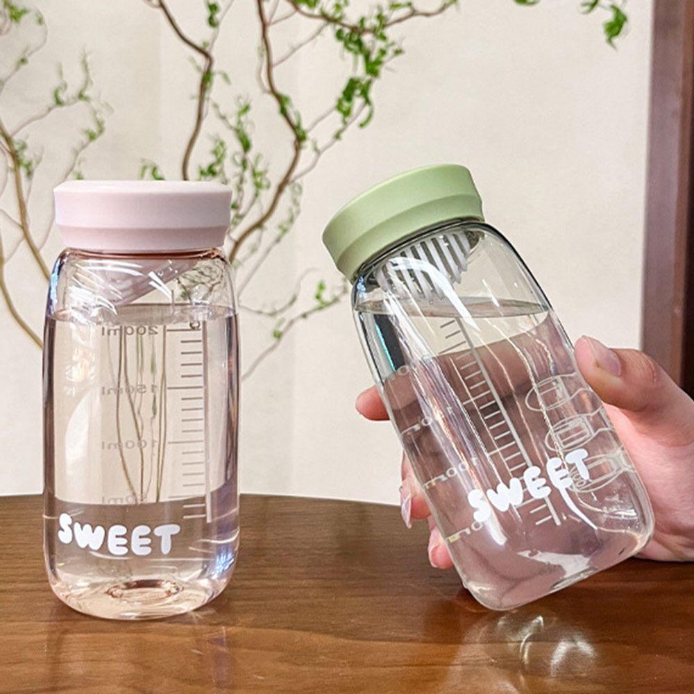 Gifts 300ml Summer Pocket Water Cap Transparent with Measuring Plastic Water Bottle with Tea Strainer Student Tea Cup