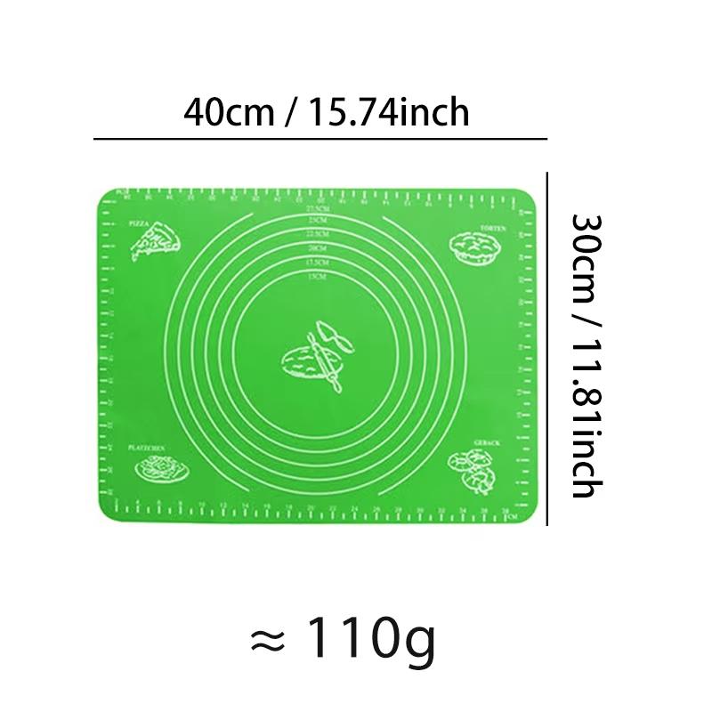 Silicone Pastry Baking Mat Non Stick Cookie Bread Rolling Mats Kneading Kitchen Cooking Board Pad for Pie Pizza Cookies Fondant
