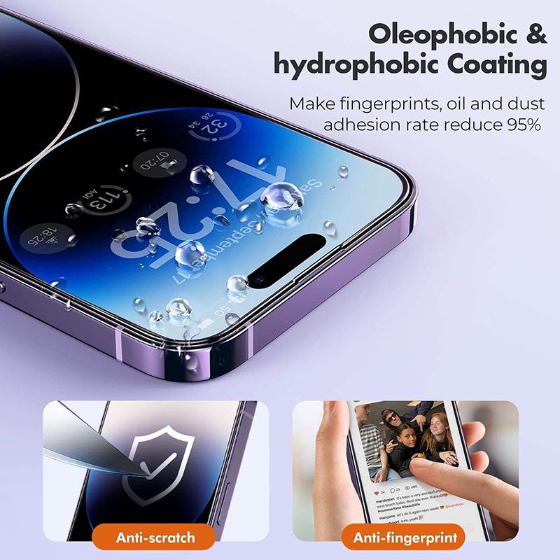 4Pcs Tempered Glass For iPhone Air 14 13 12 11 15 16 17 Pro Max Screen Protector For iPhone 7 8 X XS XR Protective Glass Film
