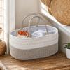 Baby Diaper Storage Basket with Divider Portable Car Organizer Baby Diaper Caddy Organizer for Baby Diaper Storage Baby Shower