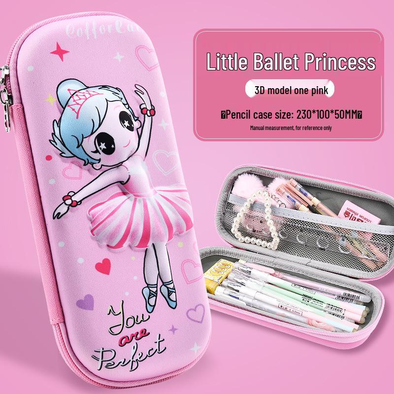 Korean Style 3D Cartoon EVA Pencil Case for Elementary Students - Large Capacity for Boys & Girls