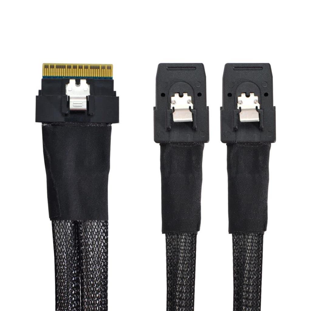 Chenyang CY 8i Ultraport Slimline SAS Slim na Duálny Mini SAS SFF-8654 74-Pin PCI-E 4.0 SFF-8087 Kábel, PCI-Express