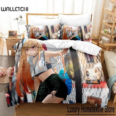 New Marin Kitagawa Bedding Set Single Twin Full Queen King Size Bed Set Adult Kid Bedroom Duvet Cover Sets 3D Print Anime Bed