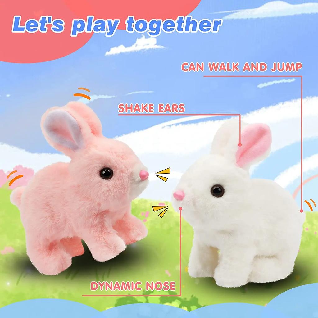 Cute Electronic Plush Toys Interactive Pet Rabbit Toy Sound and Action Features for Fun Playtime Toddler Toys Toys for Kids