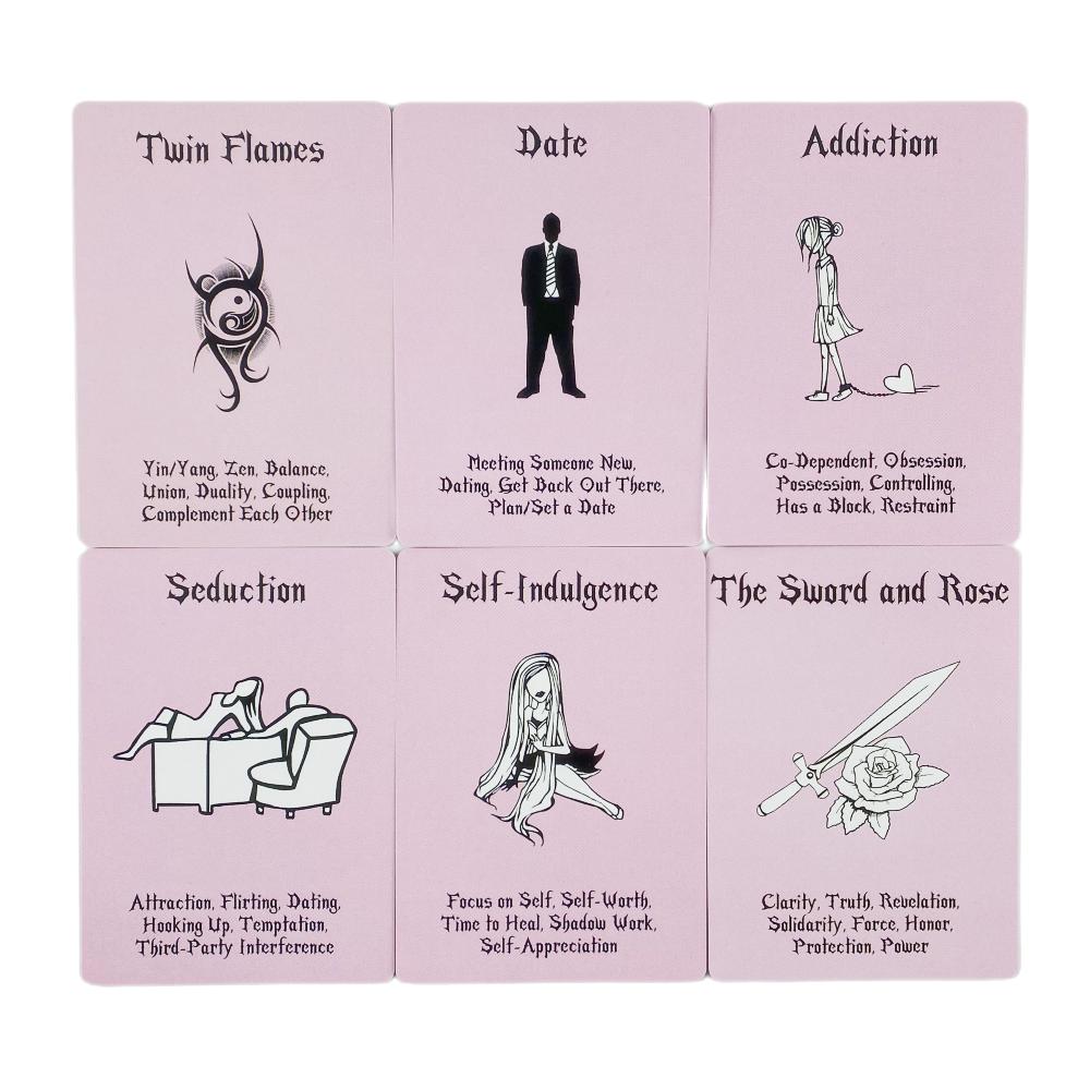Pink Island Time Wellness Love Oracle Cards Balíčky Kartová věštecká hra pro rodinnou párty
