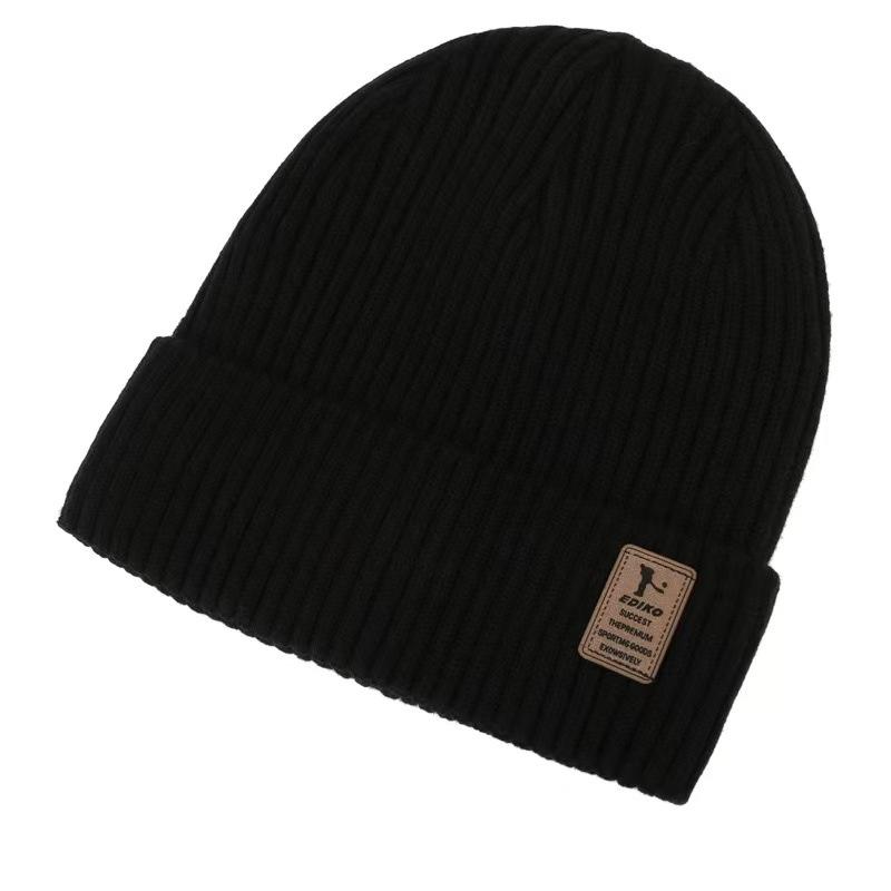 Hat winter cold-proof knitted hat fleece thickened warm men's wool hat cotton hat winter riding windproof cold hat