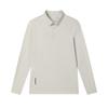 Versatile Knitted Long Sleeve Polo Shirt Men Tops Light-Gray F11M513206FGY