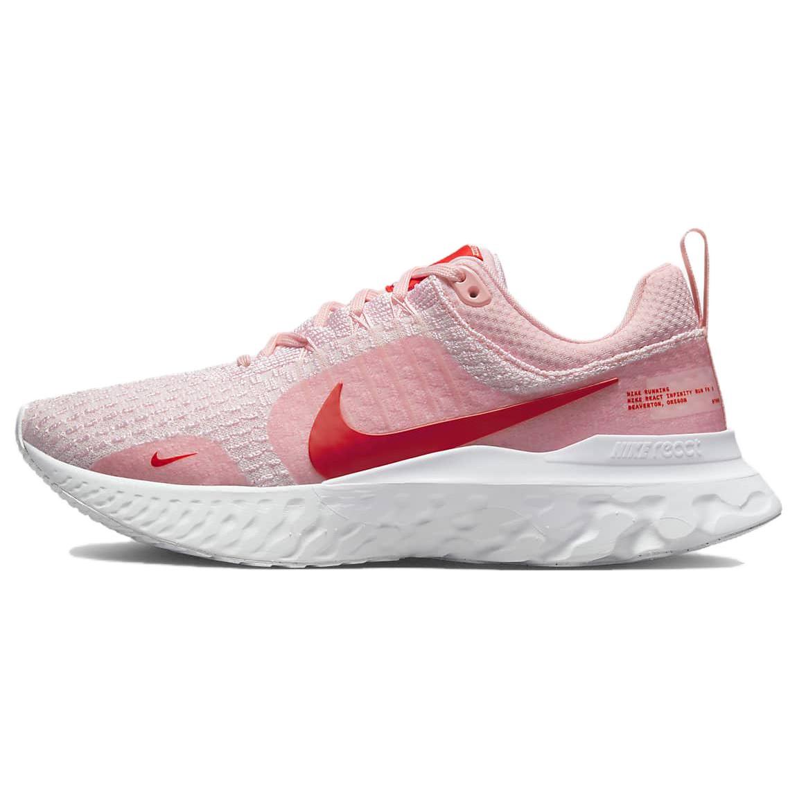 

Новые женские кроссовки Nike React Infinity Run Flyknit 3 Premium Medium Soft Pink Light Crimson DZ3016-600 38