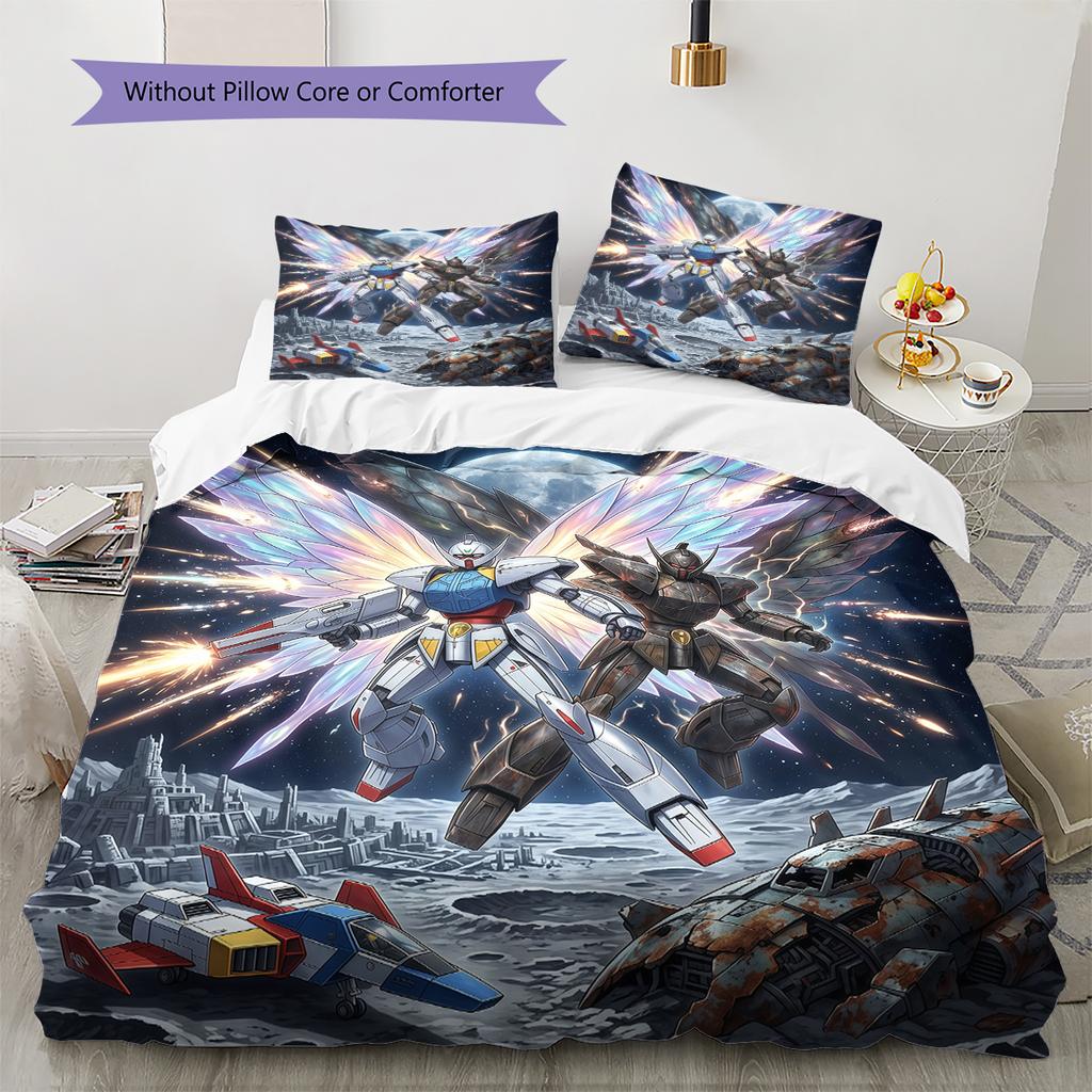 Mobile Suit Gundam Soft and Comfortable Duvet Cover,Children's Bedding Set Gift,Extra Large Size, Various Sizes Available -HYQ31