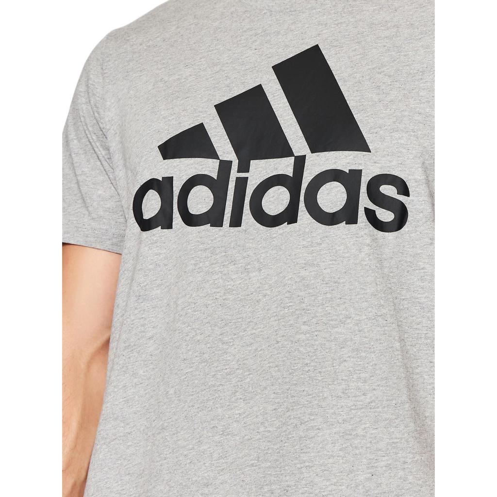 Adidas Essentials Big Logo Tee Medium Grey Heather/Black Men Streetwear GK9123