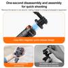PULUZ PU729B Mini Magnetic Quick Release Tripod Adjustable Height Portable Selfie Stick for Action Cameras
