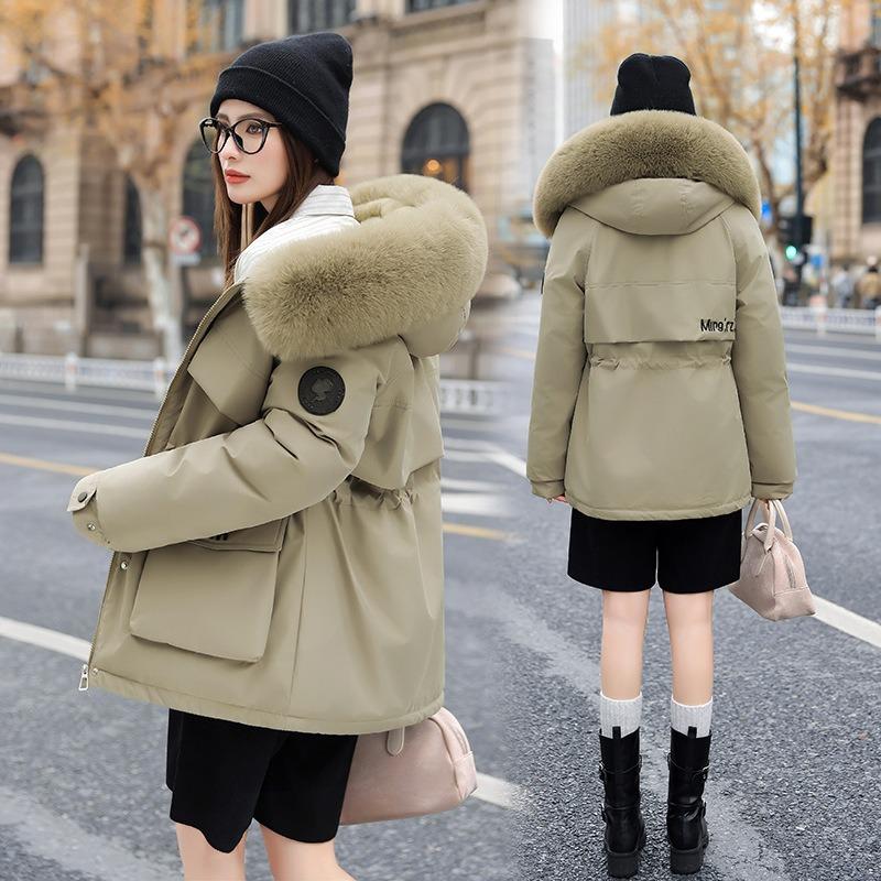 Women's Pie Overcome Mountaineering Tooling Down Cotton Clothing Medium and Long Loose Warm Tide Jacket Winter New