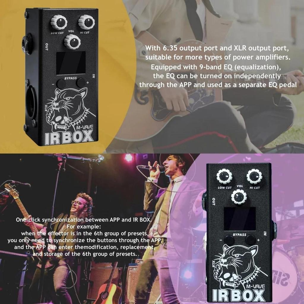 Guitar Pedal Effectr M-VAVE IR BOX Cabinet Simulator and IR Loader Support APP