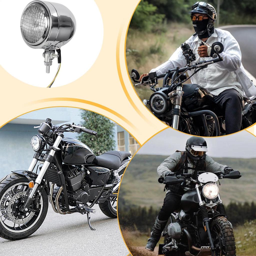 Motorcycle Driving Lights High Visibility Vintage Lamp Bright Motorcycle Headlight For Bike Riding Night Driving Outdoor Camping