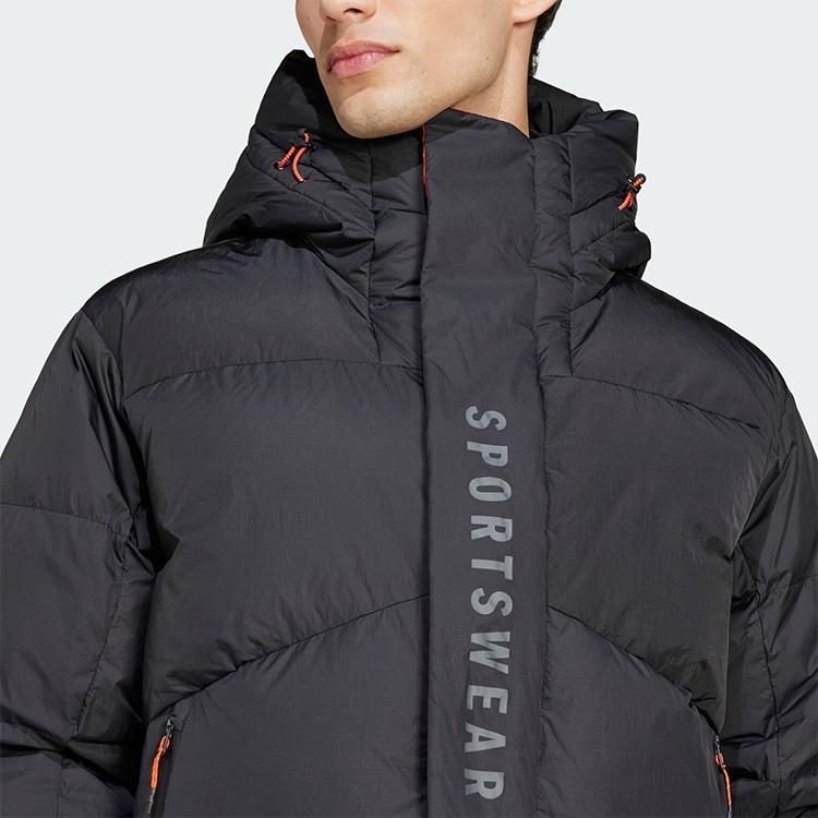Adidas Outdoor Casual Warm Windproof Long Sleeve Down Jacket Men Jacket Black JM4621