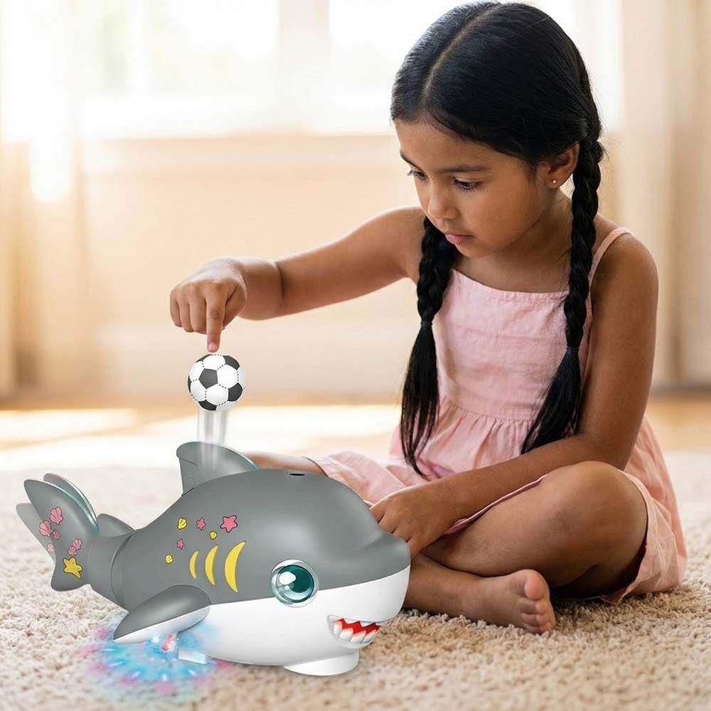 Portable Floating Ball Blowing Toy Mini Sensory Baby Toy Electric Swivel Shark Toy  Montessori Toy