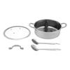 28cm Stainless Steel Hot Pot with Divider Pot with Glass Lid Hot Pot with Spoon/ Leaky Spoon