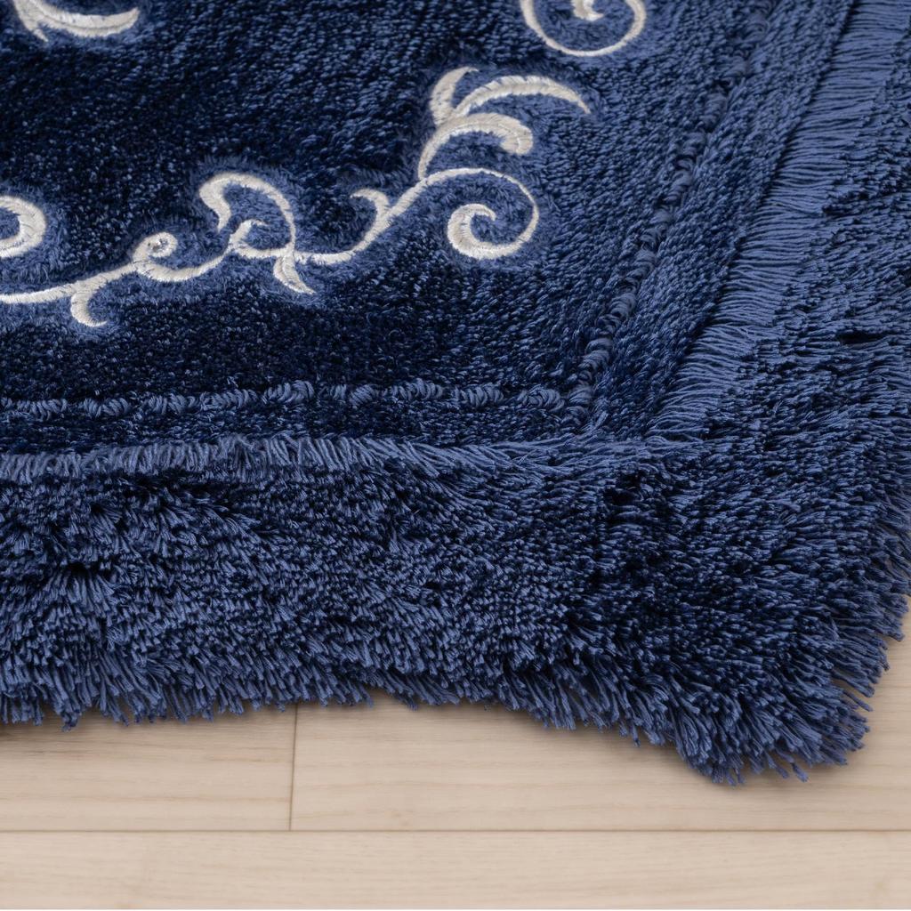 Senko NYNAS Royal Palace Long Toilet 95 X 70 Navy Blue with Elegant 14608 Mat, Approx. Cm, Rhinestones, Design,