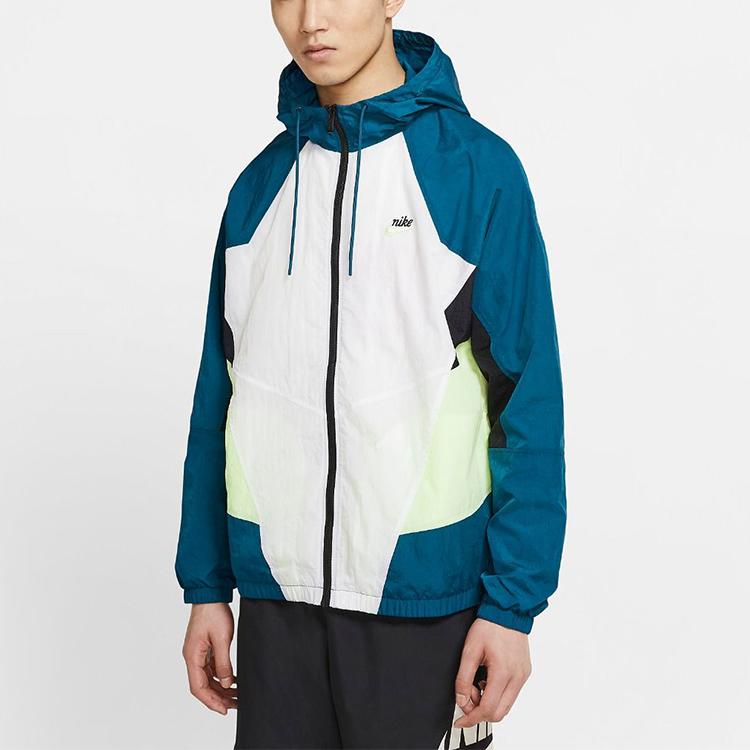 Nike Heritage Windrunner Woven Logo Sports Jacket Men Outerwear Force-Blue CJ4359-499