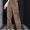 European and American Women's Casual Solid Color Women's Trousers Sports Mao Mao Pants Leg Pants