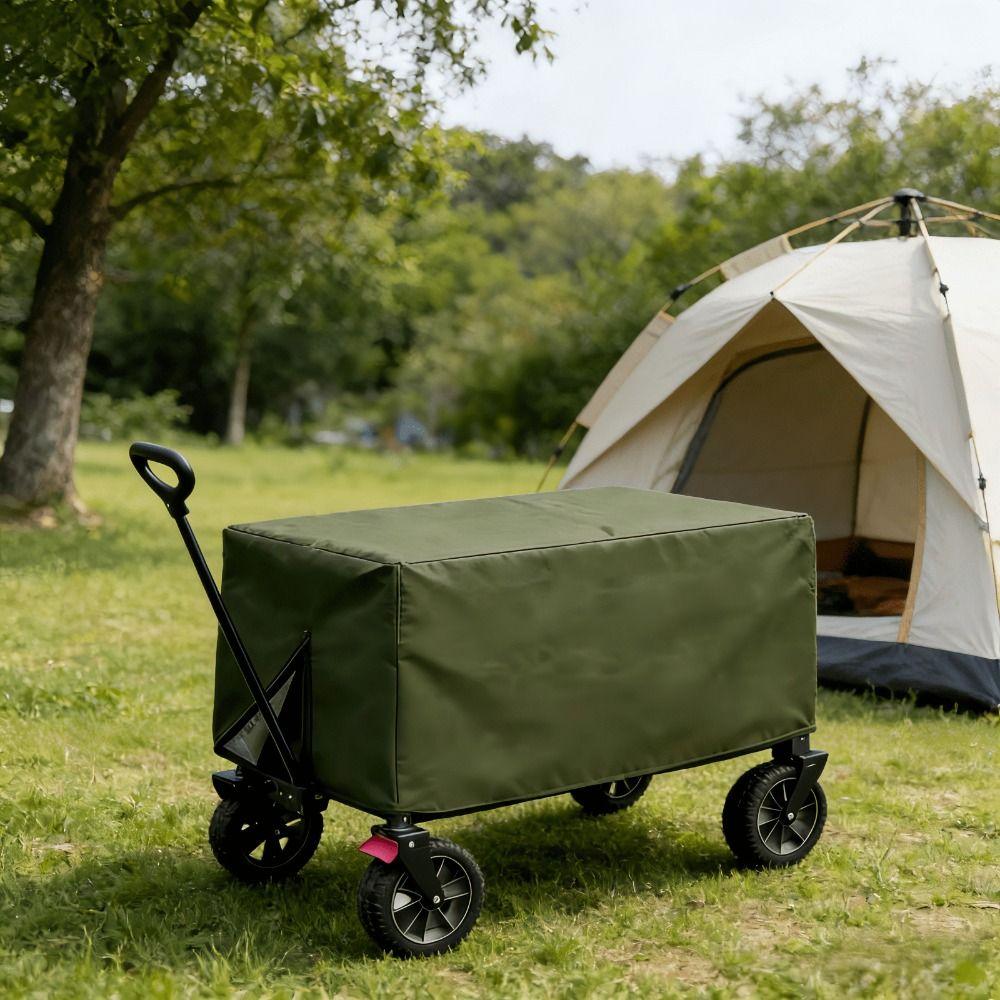 Waterproof Wagon Protective Cover Rectangle Folding Cart Cover Portable Trolley Cover Fishing