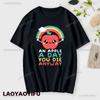 Funny Fruit Sarcastic Rainbows Printing Tshirt An Apple A Day You Die Anyway Cotton Tshirt Men Women Shortsleev Fashion Tees