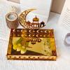 Eid Mubarak Dessert Tray Ramadan Moon Star Plate Tray Islamic Muslim Festival