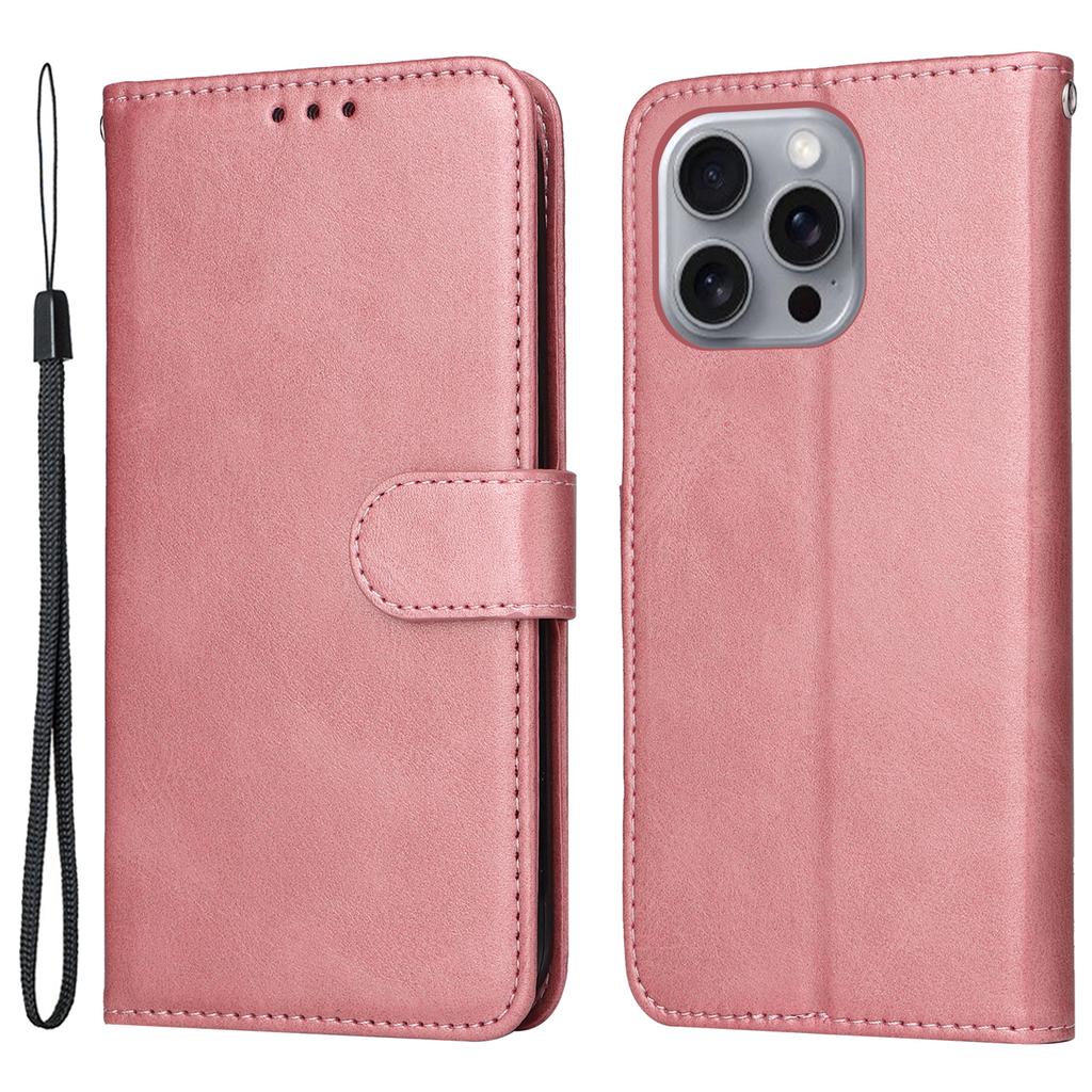 For iPhone 16 Pro Max Stand Case Card Slot Leather Wallet Phone Cover