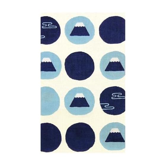 Hamamonyo Tenugui Cotton Towel - Dot Fuji Pattern, 100% Cotton, Approx. 34cm x 90cm