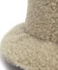 Eondeokeonteulolseutyudio Poodle Winter Fur Detail Feminine Women'S Casual Bucket Hat Block Bucket / Poodle / Br Ivory