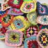 Random Color DIY Crochet Multicolor Coasters Square DIY Creation For Sewing Clothes Lace Blankets Decoration Handmade Cup Pad