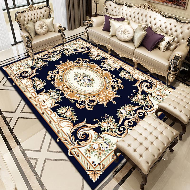 Retro Ethnic Style Carpets for Living Room Persia Bedroom Decor Rug Non-slip Washable Porch Floor Mat Dining Room Lounge Carpet